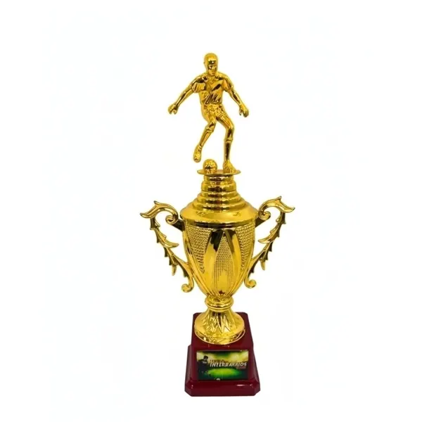 Trofeo de Fútbol Dorado con figura 25cm