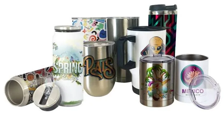 Termos y vasos metálicos sublimados